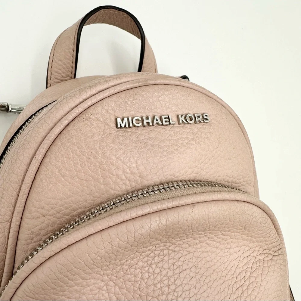 Michael Kors Abbey studded mini backpack, blush
